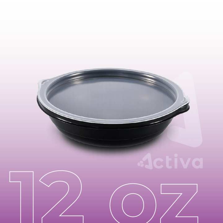 Cazuela PP Negra Wau 12 Oz (25X4)