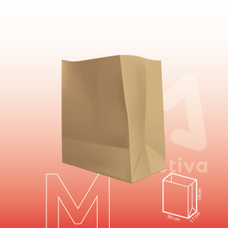 Bolsa de Papel Kraft Sin Manija M