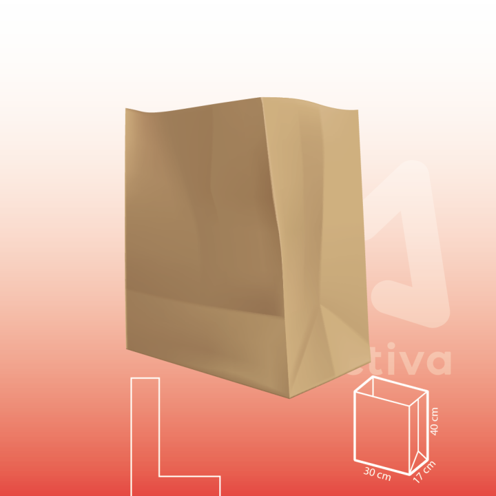 Bolsa de Papel Kraft Sin Manija l