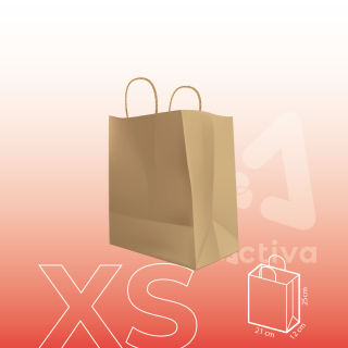Bolsa Kraft Con Manija XS 21x12x25 cm | Activa Industria