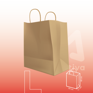 Bolsa de Papel Kraft Con Manija L 30x17x40